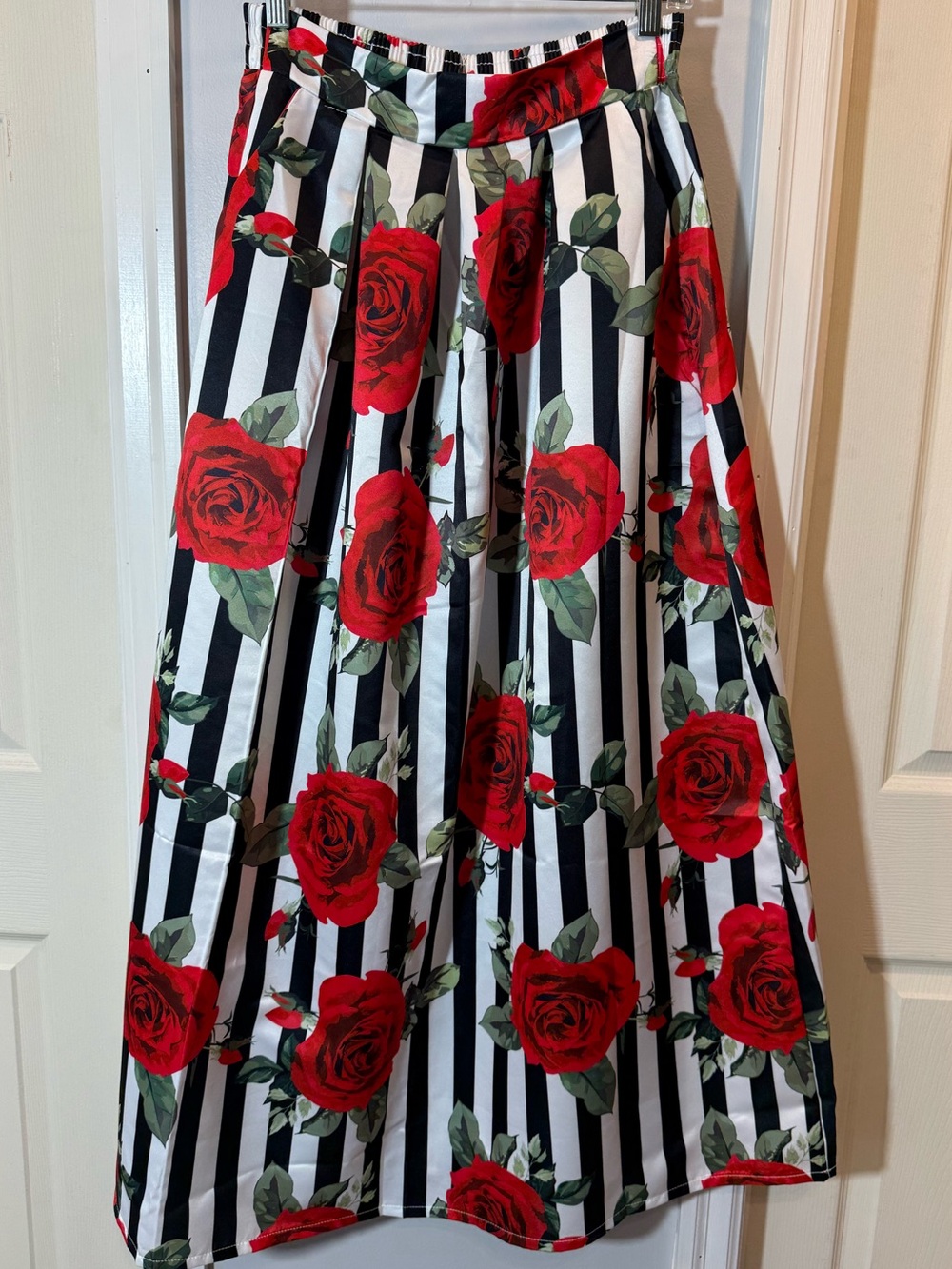 Red Rose Stripe Skirt.